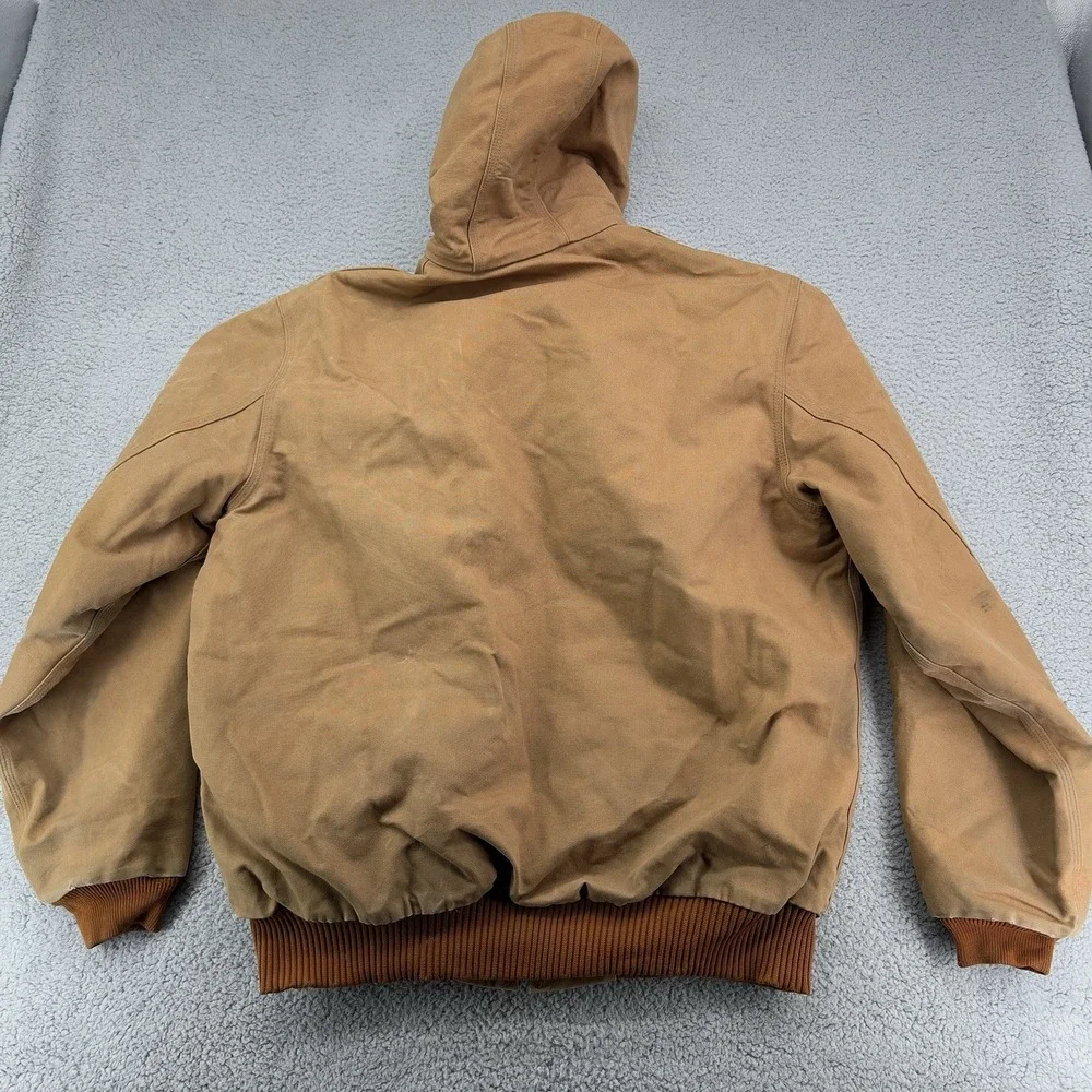 Vintage Carhartt Duck Quilt Lined Jacket Brown Mens 46 Made in USA - Picture 4 of 14